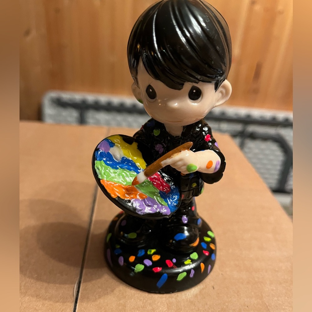 Gothic Cuties Precious Moments Handpainted Paint a Rainbow Boy